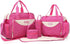 PUPZY 5PCS Diaper Bag Tote Set with Sun, Moon, and Stars, Wipes Pocket,
