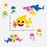 Baby Shark Family Wall Decals by Wall Palz - Set of 8 Peel and Stick Vinyl Wall Stickers