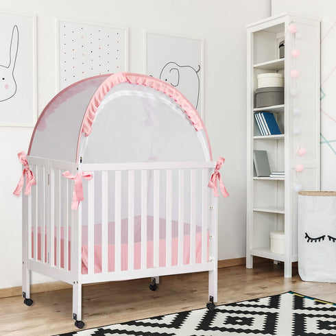 L RUNNZER Pack Pack (39.6" 27.6" 49.2" N Play Tent, Baby Mini Crib Tent to Keep Baby in, Crib Net for and Play, Mini