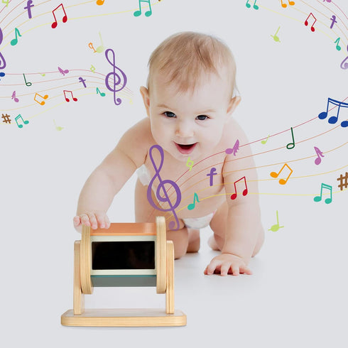 6-12 1 Twefex Montessori Spinning Drum, Montessori Toys for Babies Months, Montisory Baby Toys for Year Old Infant