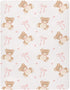 KICPOAY 39 27 Fitted Crib Sheets Animal Bear Pink Ribbon Bow Stretchy Portable Playard Sheets for Baby Toddler
