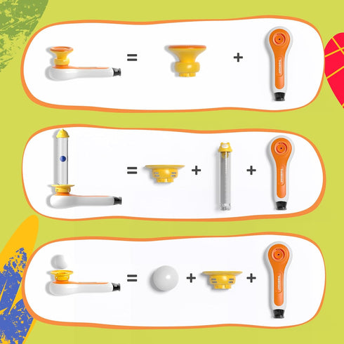TOP BRIGHT 3-in-1 Montessori Toy for Toddler, Whistle, Ball Blowing, Floating Blow Pipe Balls for 3-5 Year Olds