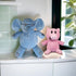 Generic (2PC) New Blue Elephant and Pink Pig Plush Toys,for Boys and Girls Animal Toys,Christmas Valentine's Day Room