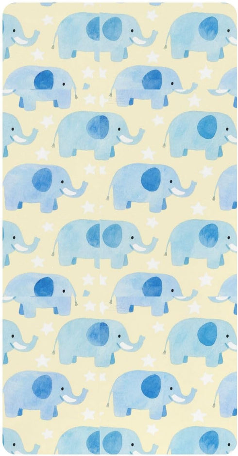 miaozhen Cotton Crib Sheets for Baby Boys Girls Soft Comfy Cute Animal Blue