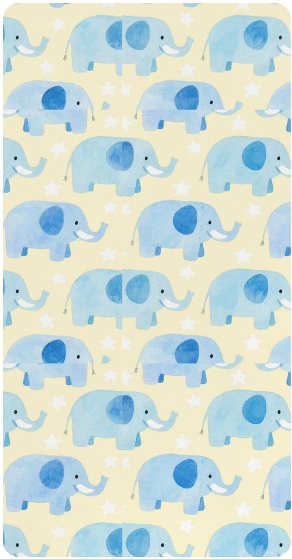 miaozhen Cotton Crib Sheets for Baby Boys Girls Soft Comfy Cute Animal Blue