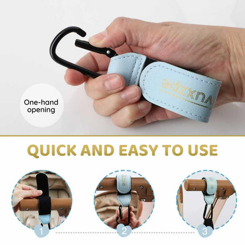 fvuxzpe 2 Pack Stroller Hooks for Hanging Diaper Bags and Shopping Bags, Accessories for Stroller and Shopping Cart