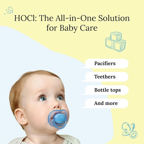 2oz Littley Pacifier&Teether Cleaner | AlcoholFree HOCl Spray for Baby Pacifiers, Teethers, Bottles&HighTouch Toys |