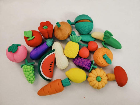 30PCS Children's Eraser, Mini Puzzle Pencil Eraser for Game Award Party, Carnival and School Supplies (Vegetables)