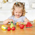 Hape Wooden Healthy Cutting Play Fruits with Play Knife | Pretend Play Kitchen Toys for Toddlers Age 3Y+