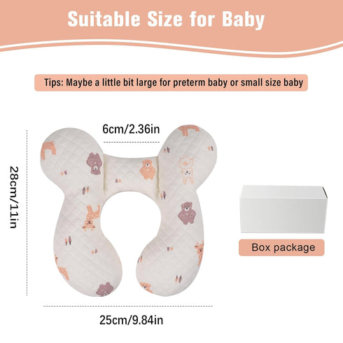 vocheer Baby Neck Pillow(Upgraded), Cotton, Baby Support Pillow, Car Seat Pillows for Newborn, Carseat Head and Body