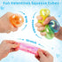 24 6 Valentines Day Cards for Kids School, Pcs Ice Cube Shaped Squeeze Balls with Cards, Stress Relief Fidget Toys