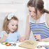 Wooden Geoboard with Rubber Bands, Montessori Educational Toy for Kids, Graphical Math Pattern Blocks & Cards