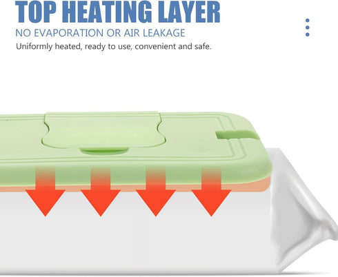 Portable Baby Wipe Heater - Newborn Diaper Wipe Warmer (Green)