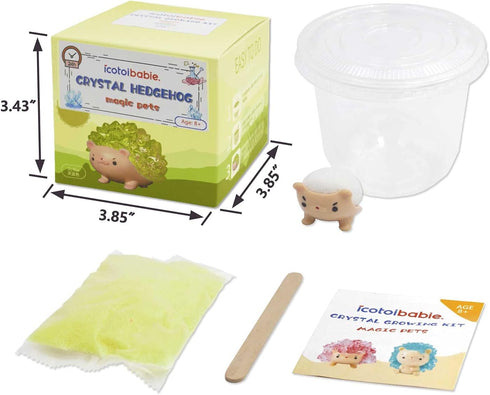 Crystal Growing Toys for Kids - Vibrant Colorful Hedgehog Science Experiments for STEM Learning, 8+