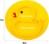 Linowos Silicone Divided Toddler Plates - Portable Non-Slip Suction Plates for Children, BPA Free (Duck-Yellow)