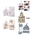 Magic Feier Set Set Newborn Swaddle Floral Print Soft Baby Girl Newborn Receiving Blanket Hat Headband (D)