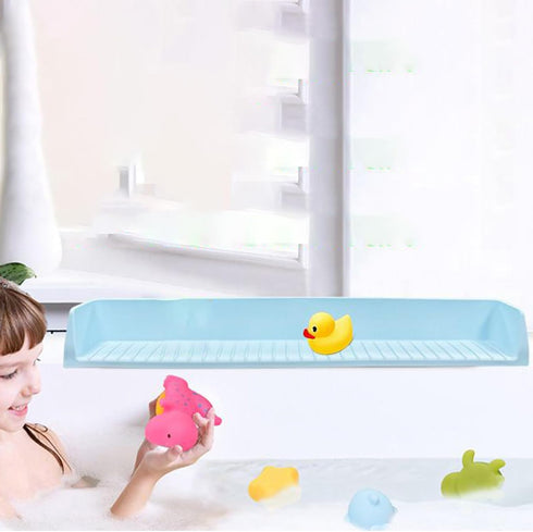 Generic Counter Bath Splash Guard - Silicone Shield Bathroom Accessory | Bath Tub Splash Guard | for Children Sink