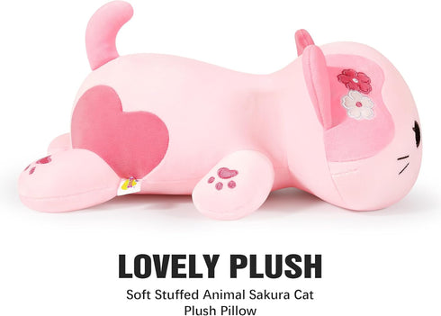 9") Onsoyours Original Sakura Cat Plush Cute Kitten Stuffed Animal Soft Little Pink Kawaii Kitty Plush Toy Gift