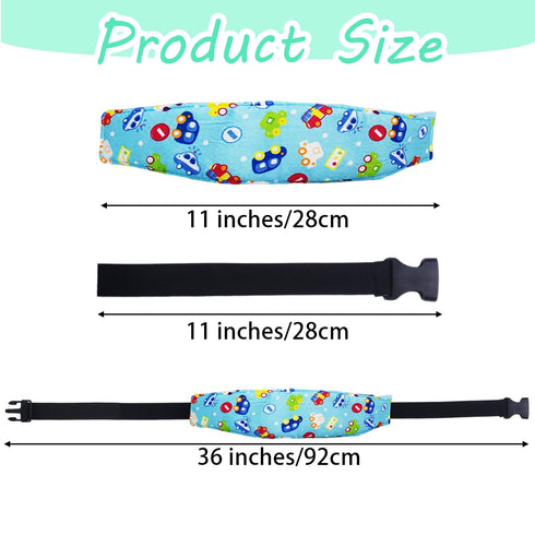 Naturahand 2PCS Baby Head Support Band for Stroller Car Seat, Head Holder Neck Relief Strap Headrest for Sleeping