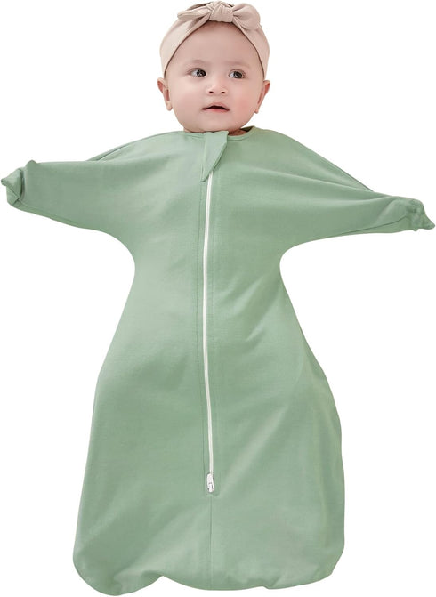 ZIGJOY Baby Transitional Swaddles for Newborns: 0.5 Tog Arms Up Sleep Sack