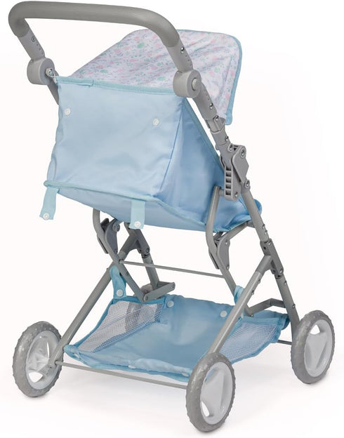 18" 3+ JC Toys - Berenguer Boutique | Fashionable Stroller with Canopy and Storage | Simple Folding |Blue Accessory