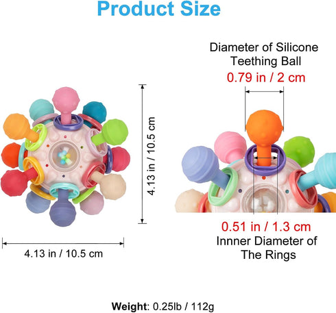 TOHIBEE 0-6 6-12 0 3 6 9 12 18 1 2 Baby Montessori Sensory Toys for Months, Baby Teether Teething Toys for Babies