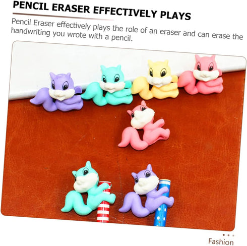 36pcs Squirrel Erasers for Kids, Mini Bulk Classroom Toys, Animal Plastic Decorate, Christmas Erasers for Toddler