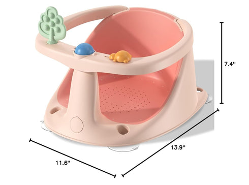 6 Baby Bath Seat for Babies Months & Up, Non-Slip Bath Seats for Babies Sitting up,Bath tub Seat with Suction Cups,Safe