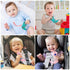 2PCS Silicone Baby Teething Toys, Remote Control Shape Teether and Game Controller Teether with 2PCS Pacifier Clip, BPA