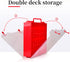 FULLCASE Toys Organizer Storage for Hot Wheels Cars, Double Sided Carrying Box with 48 Compartments (Box Only) Red