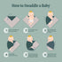 Swaddle Blankets for Newborns, Soft & Breathable Baby Blanket, Neutral Receiving Blankets for Boys & Girls - Mint