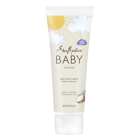 SheaMoisture Baby Lotion with 100% Virgin Coconut Oil for Baby Skin, Clear Skin Moisturizer, 8 oz
