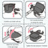 3 in 1 Universal Stroller Snack Tray with Cup Holder, Multifunctional Attachment for Bumper Bar (Black)