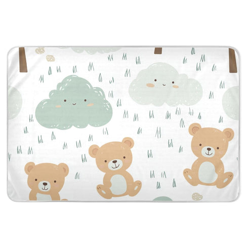 siphylline Cartoon Cute Brown Bear Extra Large Resuable Potty Training Pee Pad Soft