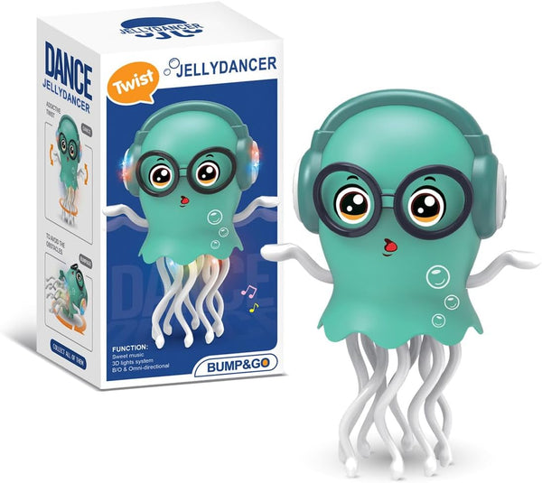 Dancing Jellydancer Baby Toy, Crawling Infant Tummy Time Toy,Dancing Loud Music Crawling