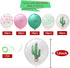 30PCS Cactus Party Balloons - Hawaiian Luau Tropical Birthday Decorations for Summer Theme Party