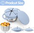 9 OZ BUSOHA Stainless Steel Toddler Snack Cups - Spill-Proof Baby Snack Containers with Silicone Catcher and Lid Travel
