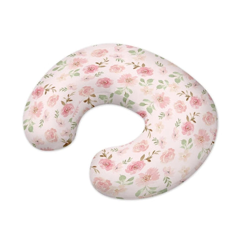Goronwyfloyd Pink Rose Flower Breastfeeding Pillow Slipcover for Baby Breastfeeding Nursing Pillow Slipcovers Super