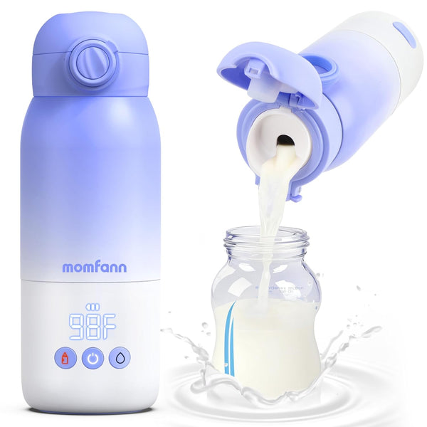 Portable Bottle Warmer for Travel, Dual Heating Modes, Instant Breastmilk, Formula, Water,