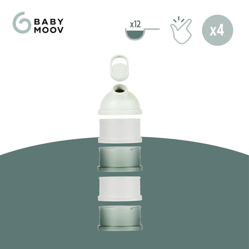 4 Babymoov Babydose Formula Dispenser On-the-Go, BPA-Free Baby Formula and Snack Container, Travel Essential, Airtight
