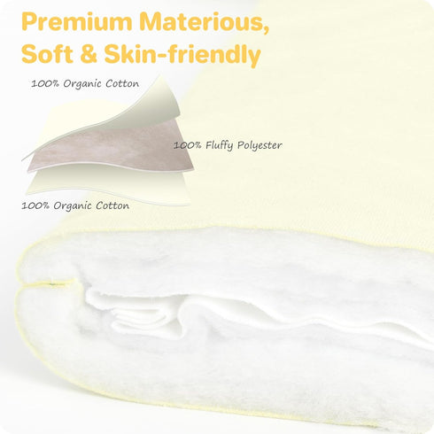 3-6 2.5 Premium Cotton Baby Sleep Sacks with Legs Winter Months Tog, Ultra Soft Wearable Blanket Sleeping Bag Sack Easy