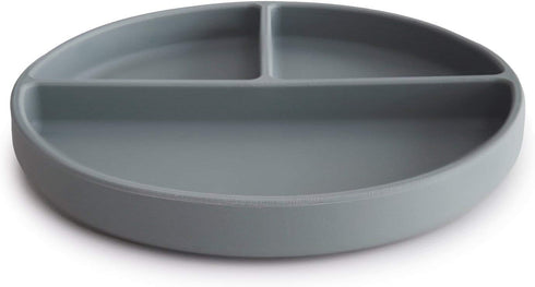 mushie Silicone Suction Plate - BPA-Free Non-Slip Design (Stone)
