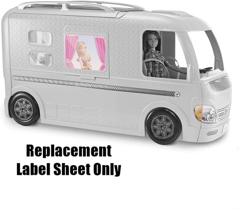 Replacement Labels for Barbie Doll Dream-Camper Playset, Replacement Camper Stickers Set A