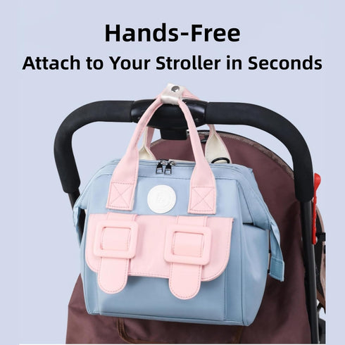 ODUODU Stylish Diaper Bag for Moms Waterproof On-The-Go Baby Travel Must-Have Bag with Stroller Hook (Green)