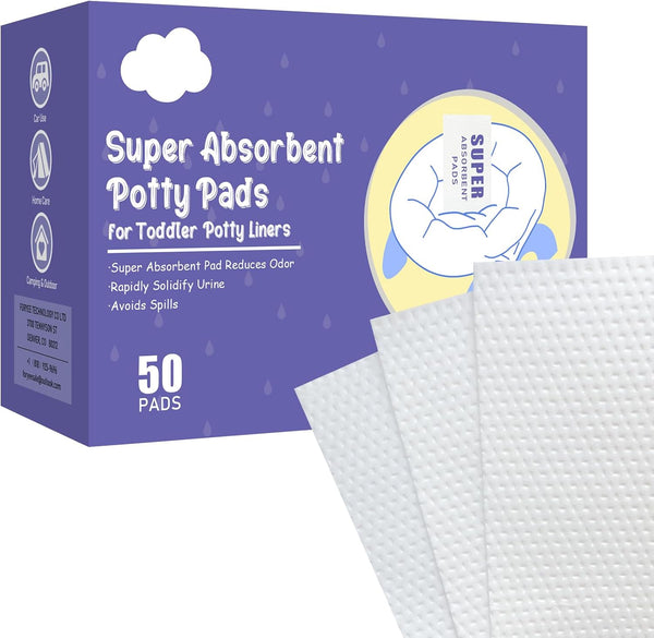 50 Packs Super Absorbent Urine Pads Portable Child Used with Travel Potty