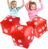 3 Pack Inflatable Dice - Jumbo Giant Inflatable Dice Toy for Indoor Outdoor Board Game Ludo Pool Party Favor (Red, 12