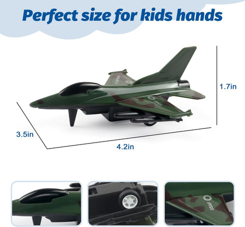 12 Pack Pull Back Airplane Toy for 3 Year Old Boy - Airplane Kids Party Favors and Die Cast Airplanes