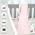 34 44, GRSSDER Baby Blankets Super Soft Stretchy Jersey Knit Swaddle Blanket for Baby Girls, Double Layer Reversible