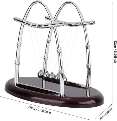 Fdit Classic Balance Balls, 5 Pendulum Balls Demonstrate Physics Laws, Desk Decor for Home and Office
