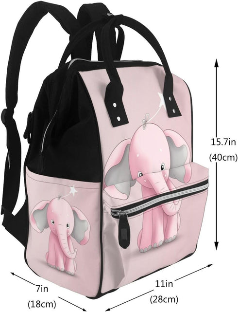 DWVTSLH Backpack Mummy Backpack Small Elephant Diaper Bag Multifunction Nappy Bags Waterproof Large Capacity Travel